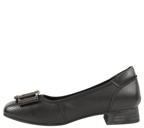 Pantofi casual, dama, ADA SHOES, 1079 negru, piele naturala