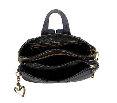 Rucsac casual, dama, ANEKKE 41855-233, bleumarin, piele ecologica