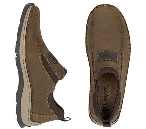 Pantofi casual, barbati, RIEKER, ANTISTRESS, 05363-26 maro, piele naturala