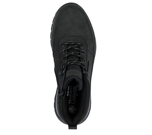 Ghete sport, barbati, RIEKER ANTISTRESS, B9300-00 negru, piele ecologica
