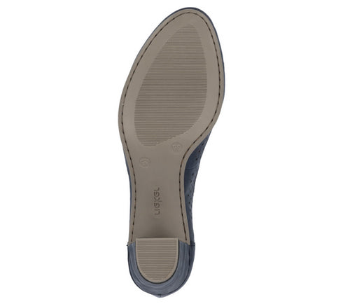 Pantofi casual, dama, RIEKER, 41057-14, albastru, piele naturala