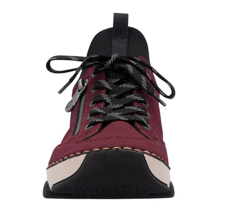 Pantofi sport, dama, RIEKER, ANTISTRESS, 45973-36 bordo, piele ecologica