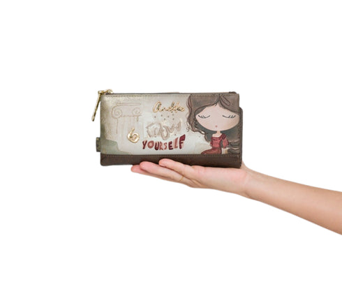 Portofel casual, dama, ANEKKE 42709-906, bej, piele ecologica