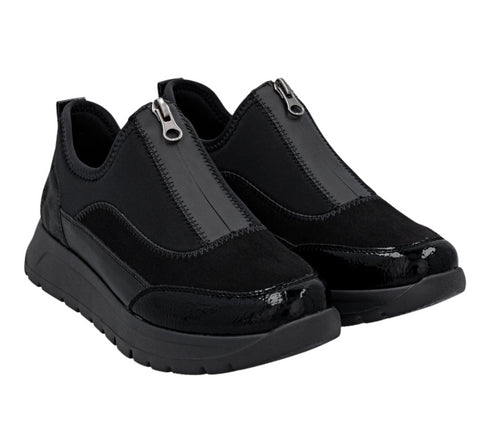 Pantofi casual, dama, RIEKER, ANTISTRESS, D2V01-04 negru, piele ecologica