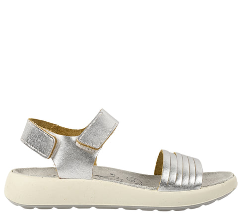 Sandale casual, dama, IMAC, 757081 argintiu, piele naturala