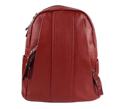 Rucsac casual, dama, ADA SHOES, 7777, bordo, piele naturala
