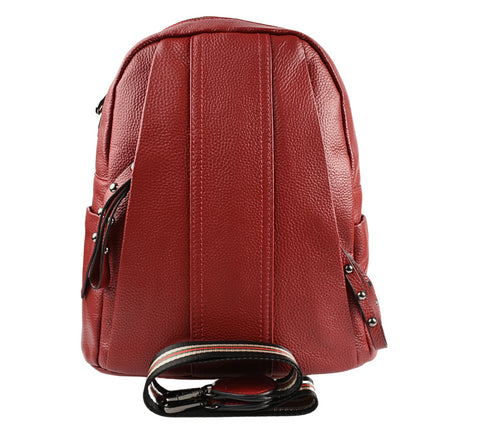 Rucsac casual, dama, ADA SHOES, 7777, bordo, piele naturala