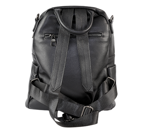 Rucsac casual, dama, ADA SHOES, 7777, negru, piele naturala