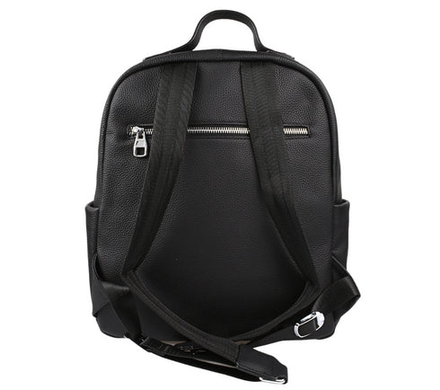 Rucsac casual, dama, ADA SHOES, 79719, negru, piele naturala