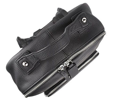 Rucsac casual, dama, ADA SHOES, 79719, negru, piele naturala