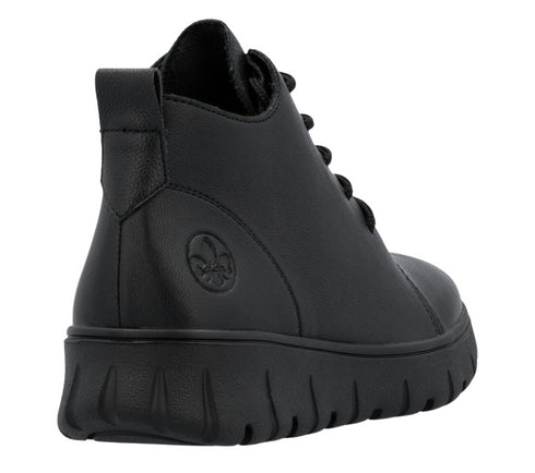 Ghete casual, dama, RIEKER ANTISTRESS, N1331-00 negru, piele naturala