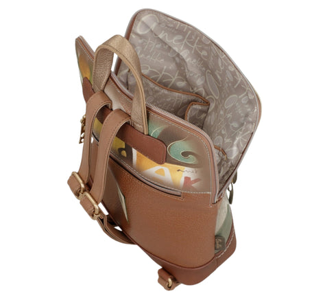 Rucsac casual, dama, ANEKKE 42705-275, maro, piele ecologica