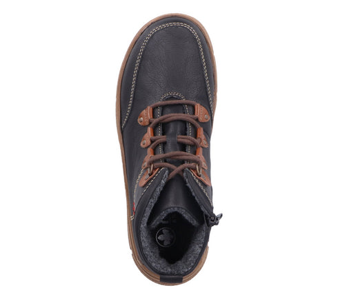 Ghete sport, dama, RIEKER, ANTISTRESS, 72313-00 negru, piele ecologica