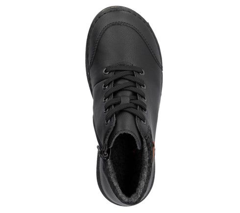 Ghete sport, dama, RIEKER, ANTISTRESS, 50902-00 negru, piele naturala