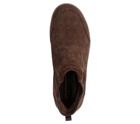 Ghete sport, dama, SKECHERS ARCH FIT LAGUNA - HARVEST MOONS 159095-CHOC maro, piele intoarsa