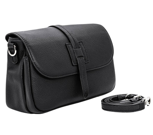 Poseta casual, dama, ADA SHOES, 8710, negru, piele naturala