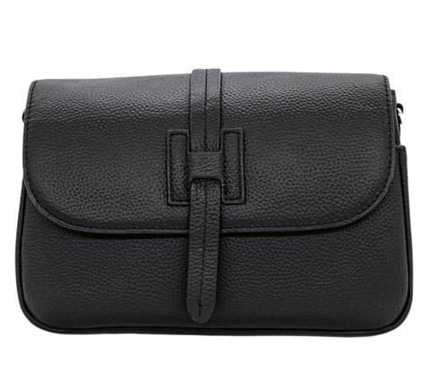 Poseta casual, dama, ADA SHOES, 8710, negru, piele naturala