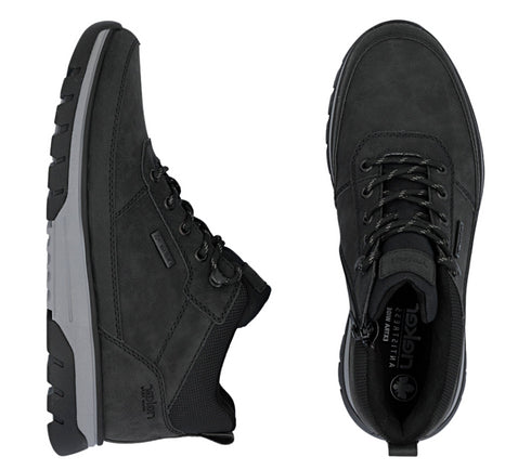 Ghete sport, barbati, RIEKER ANTISTRESS, B9300-00 negru, piele ecologica