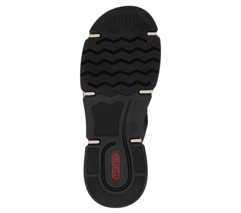 Ghete sport, dama, RIEKER, ANTISTRESS, 45906-00 negru, piele naturala