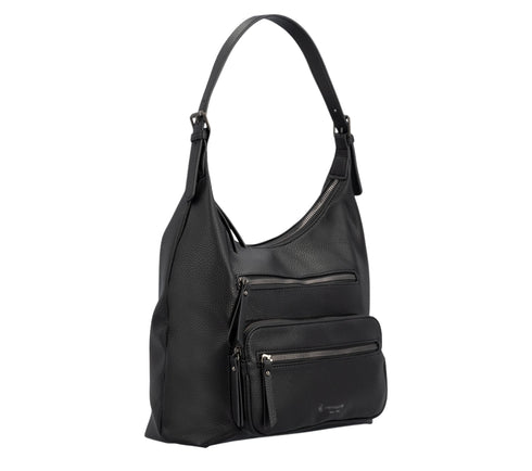 Poseta casual, dama, REMONTE, Q0725-00, negru, piele ecologica