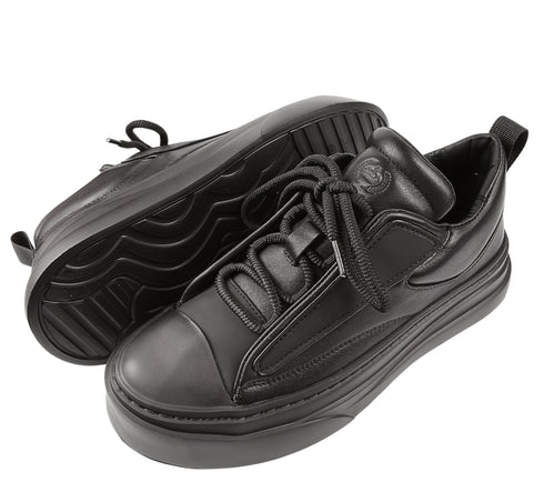 Pantofi sport, barbati, FRANCO GERARDO, 9218 negru, piele naturala