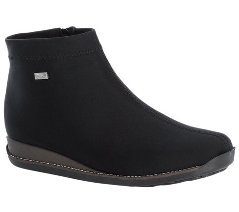 Ghete casual, dama, RIEKER, 98251-00 negru, textil