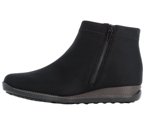 Ghete casual, dama, RIEKER, 98251-00 negru, textil