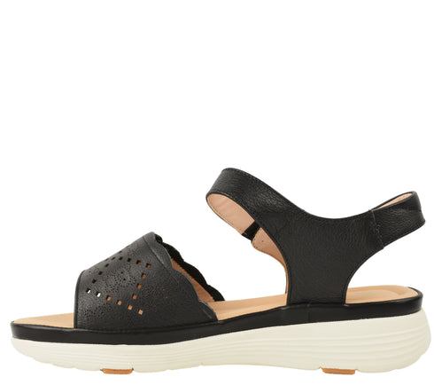 Sandale casual, dama, FORMAZIONE, 90332 negru, piele naturala