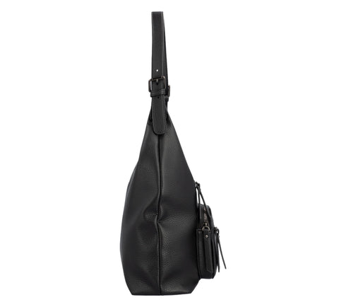 Poseta casual, dama, REMONTE, Q0725-00, negru, piele ecologica