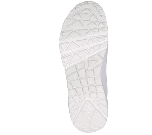 Pantofi sport, dama, SKECHERS Uno Stand On Air 73690-W alb, piele ecologica