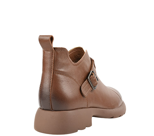 Ghete casual, dama, FORMAZIONE, 9A01 maro, piele naturala