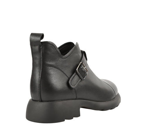 Ghete casual, dama, FORMAZIONE, 9A01 negru, piele naturala