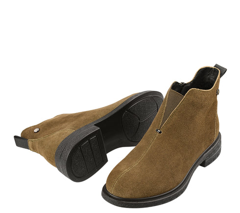 Ghete elegante, dama, FORMAZIONE, B30041N maro, piele intoarsa, toc