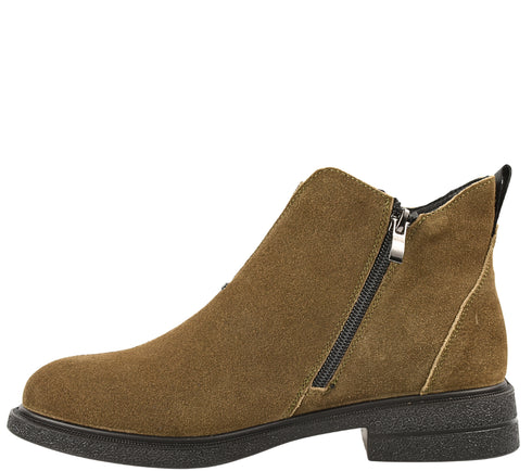 Ghete elegante, dama, FORMAZIONE, B30041N maro, piele intoarsa, toc