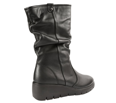 Cizme casual, dama, IMAC, 855510 negru, piele naturala