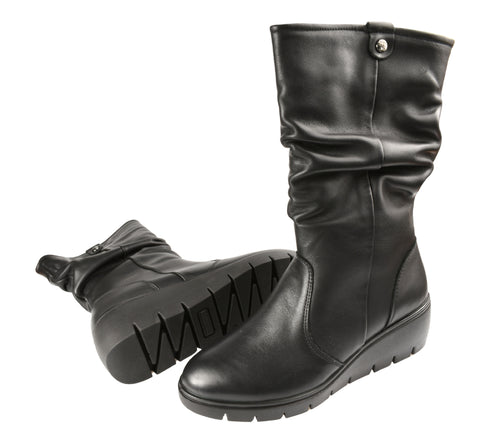 Cizme casual, dama, IMAC, 855510 negru, piele naturala