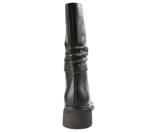 Cizme elegante, dama, KARISMA, DL70026A negru, piele naturala