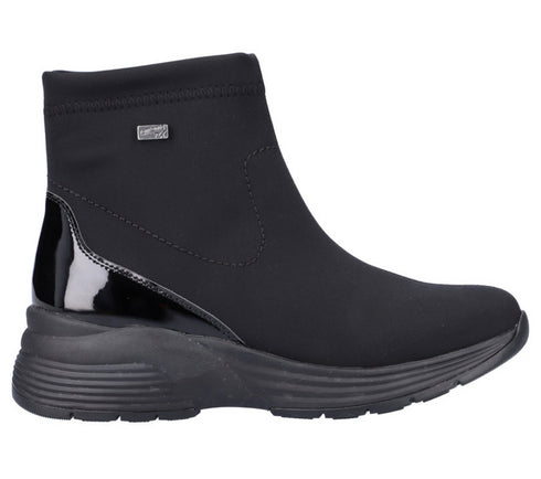 Ghete sport, dama, REMONTE, D6677-03 negru, textil