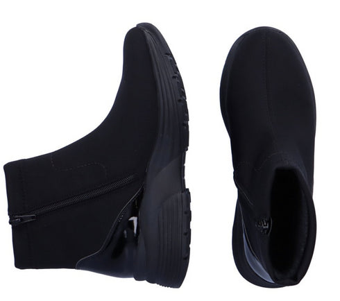 Ghete sport, dama, REMONTE, D6677-03 negru, textil