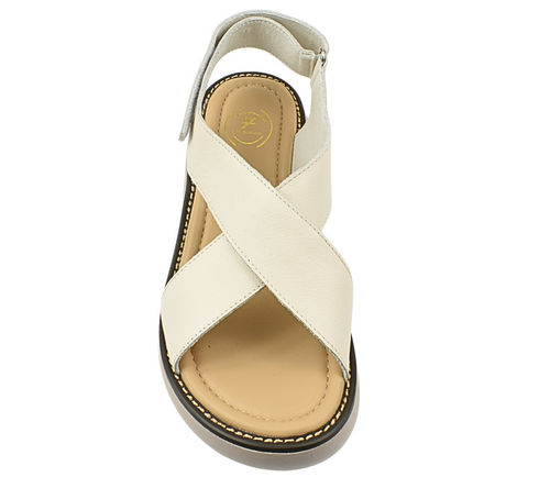 Sandale casual, dama, FORMAZIONE, FF01 bej, piele naturala