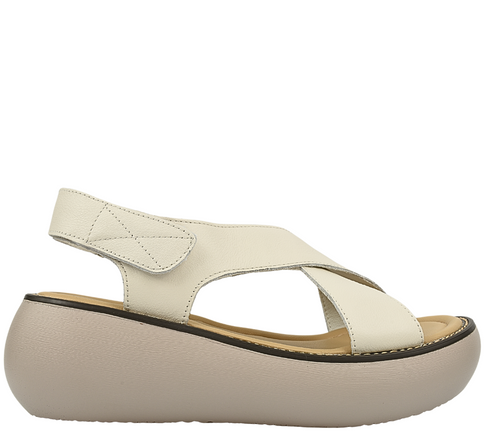 Sandale casual, dama, FORMAZIONE, FF01 bej, piele naturala