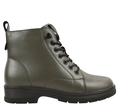 Ghete casual, dama, GALLOP, 25005, kaki, piele naturala