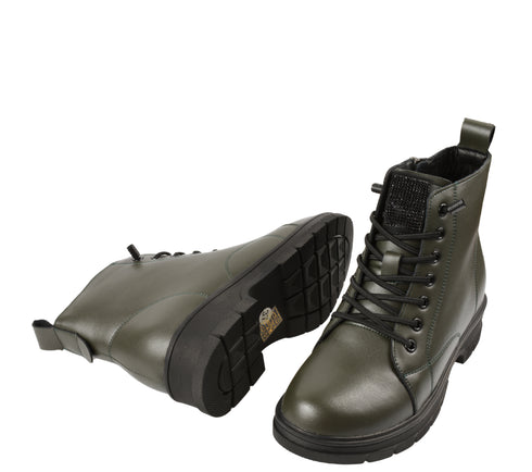 Ghete casual, dama, GALLOP, 25005, kaki, piele naturala