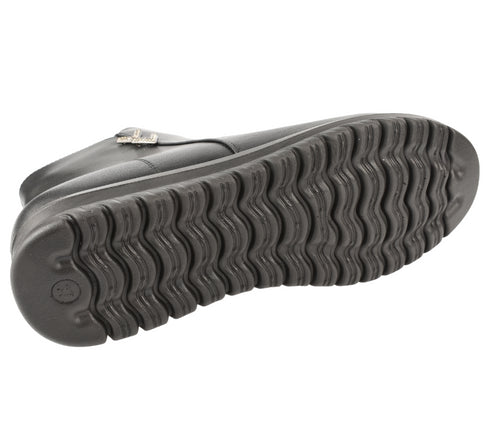 Ghete casual, dama, PASS COLLECTION, J830012 negru, piele naturala