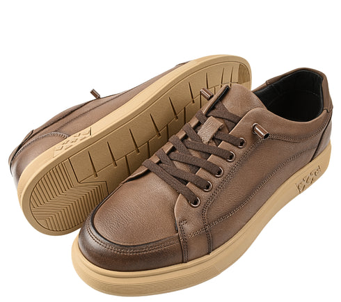 Pantofi sport, barbati, MELS, 10385 maro, piele naturala