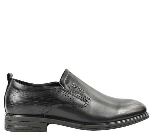 Pantofi casual, barbati, OTTER, E670003A negru, piele naturala