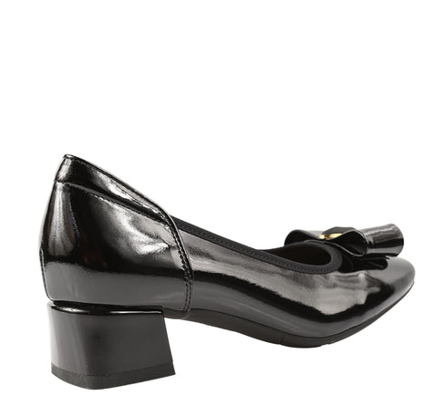 Pantofi eleganti, dama, ADA SHOES, 22163-30 negru, piele lacuita, cu toc