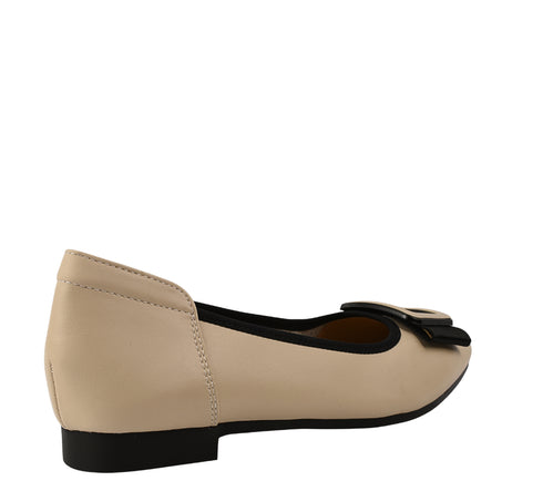 Pantofi casual, dama, ADA SHOES, 2372 crem, piele naturala