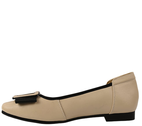 Pantofi casual, dama, ADA SHOES, 2372 crem, piele naturala