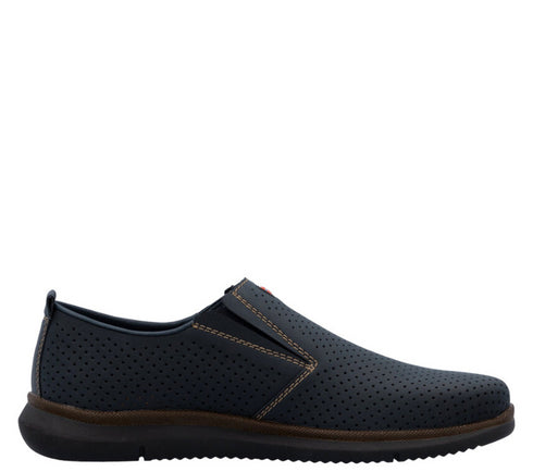 Pantofi casual, barbati, RIEKER, ANTISTRESS, 10452-14 BLEUMARIN, piele ecologica